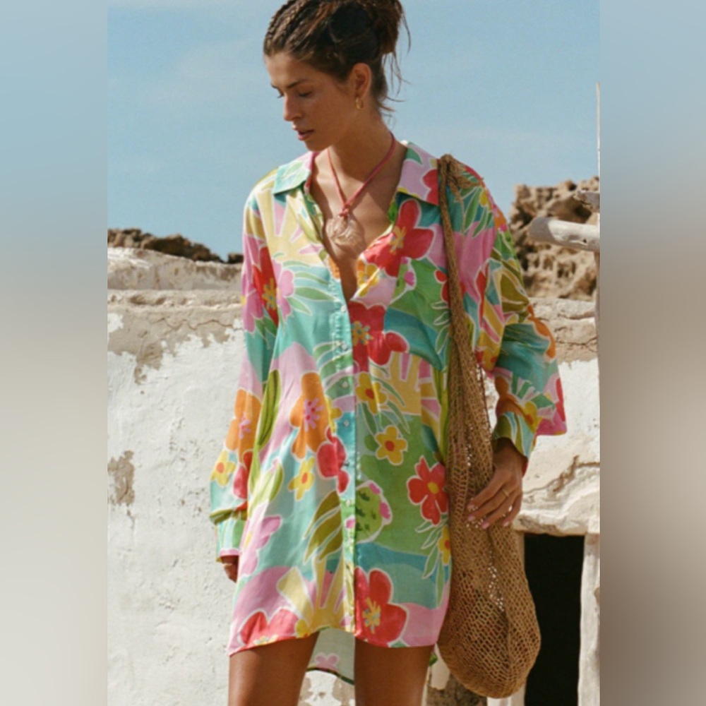 Spell Margi Hour Shirt Dress—S